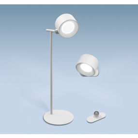 Century Italia Pixel - oplaadbare tafellamp met optie tot wandlamp - 12 x 12,7 x 38,1 cm - 1,8W dimbare LED incl. - wit