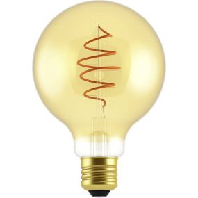 Nordlux LED filament lamp - Ø 9,5 x 14 cm - E27 - 5W dimbaar - 2000K - amber