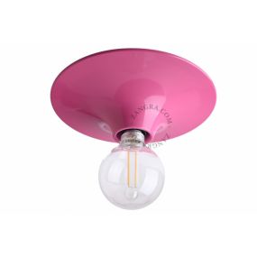 Zangra - plafond/wandverlichting - ⌀ 25 x 6,5 cm - roze