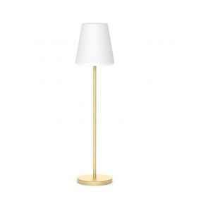 New Garden Lola slim 120 - oplaadbare vloerlamp met zonnepaneel - Ø26 x 119 cm - 4,6W dimbare LED incl. - IP65 - messing