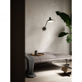 Design for the People Darci - wandverlichting met schakelaar - 55 x 11 x 36,5 cm - zwart