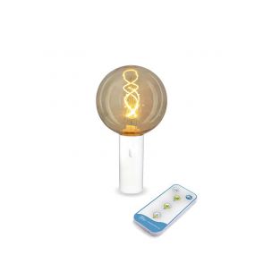 New Garden Edy - draagbare oplaadbare lichtbron met afstandsbediening - Ø12 x 23 cm - 3W dimbare LED incl. - IP54 - wit