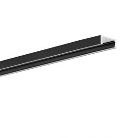 KLUS MICRO ALU - profiel - 1,5 x 0,6 cm - 200cm lengte - geanodiseerd zwart