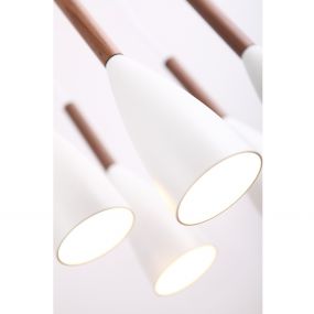 Maxlight Soft - hanglamp - Ø 50 x 120 cm - wit en bruin