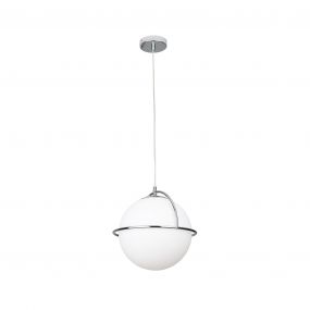 Maxlight Saturn - hanglamp - Ø 34 x 160 cm - chroom