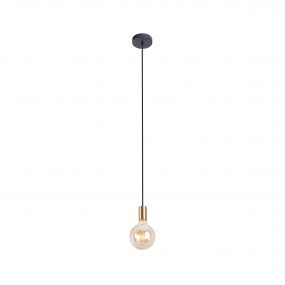 Maxlight Todi - hanglamp - Ø 6 x 90 cm - zwart en goud