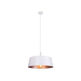 Maxlight Tallin - hanglamp - Ø 46,5 x 152 cm - wit en zilver