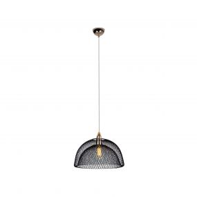 Maxlight Breezy - hanglamp - Ø 36 x 160 cm - mat zwart en goud