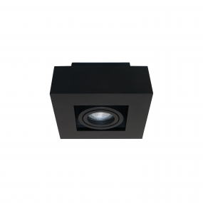 Artdelight Bosco - opbouwspot 1L - 14 x 14 x 8,6 cm - zwart