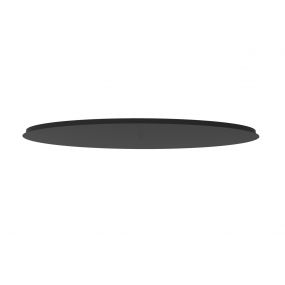 Artdelight Plate - ovale plafondplaat uitbreidbaar tot 10 lampen - 120 x 40 x 3 cm - zwart