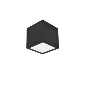 Lutec Gemini - buiten plafondlamp LED - 8,5 x 8,5 x 8,5 cm - 7W LED incl. - IP65 - mat zwart 