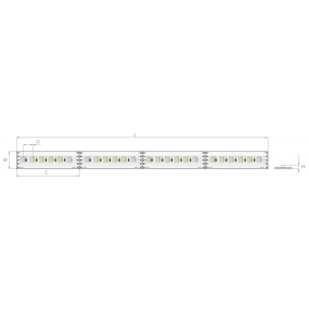 Klus LED strip - 1cm breed, 500cm lengte - 24Vdc - 15,3W LED per meter - 384 LEDs per meter - IP20 - RGBW