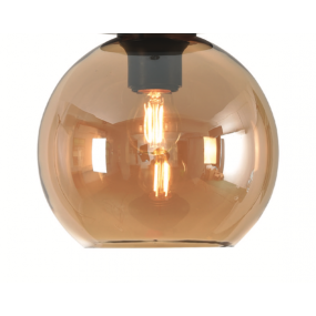 Artdelight Marino - glazen lampenkap - Ø 20 cm - amber