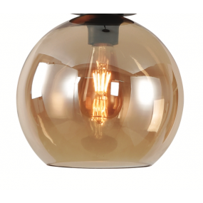 Artdelight Marino - glazen lampenkap - Ø 25 cm - amber