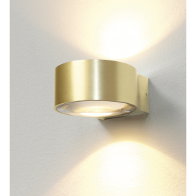 Artdelight Hudson - wandverlichting - 10,5 x 11,8 x 6,5 cm - 2 x 4W dimbare LED incl. - IP54 - geborsteld goud