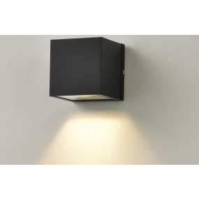 Artdelight Dice - wandverlichting - 10 x 10 x 10 cm - IP54 - zwart 