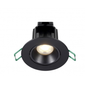 Sylvania Start Spot - inbouwspot - Ø 86 mm, 72 mm inbouwmaat - 9W dimbare LED incl. - IP44 - 2700K - zwart