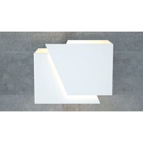 Emibig Frost - wandverlichting - 17 x 13 x 13 cm - wit