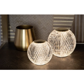 Lucide Cintra - tafellamp - Ø 9 x 8,7cm - 3 stappen dimmer - 1,5W LED incl. - oplaadbaar