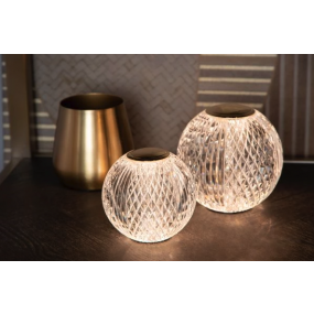 Lucide Cintra - tafellamp - Ø 11 x 10,5cm - 3 stappen dimmer - 2W LED incl. - oplaadbaar
