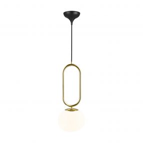 Design for the People Shapes 27 - hanglamp - Ø 27 x 368,5 cm - wit en messing