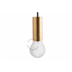 Zangra - hanglamp - ⌀ 4,5 x 10 cm - messing