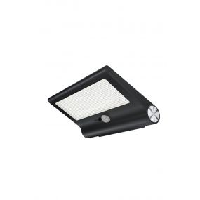 Calex Spot On Solar - buiten wandverlichting met sensor op zonne-energie - 13 x 3,5 x 18,6 cm - 3W LED incl. - IP44 - zwart