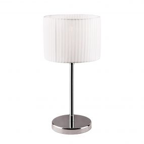 Maxlight Conrad - tafellamp - Ø 20 x 42 cm - wit en chroom