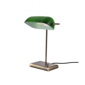 Artdelight Oxford - tafellamp - 27 x 19 x 37 cm - brons en groen
