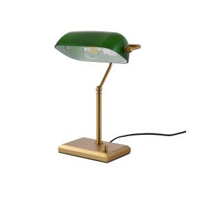 Artdelight Oxford - tafellamp - 27 x 19 x 37 cm - goud en groen