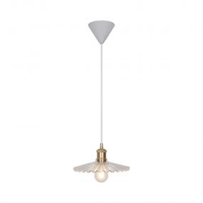 Nordlux Torina - hanglamp - Ø 24 x 211,5 cm - goud en transparant