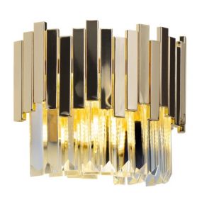 Maxlight Trend - wandverlichting - 26 x 16 x 20 cm - goud