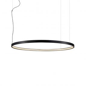 VK Lighting Circulus - hanglamp - Ø 92,2 x 200 cm - 42W dimbare LED incl. - zwart