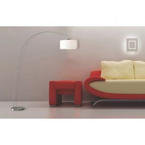 Artdelight Bow - staanlamp zonder kap - 200 cm - mat staal