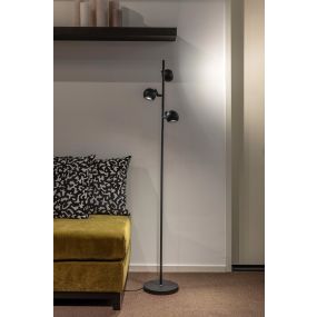 Artdelight Bolero - vloerlamp - Ø 25 x 160 cm - zwart 
