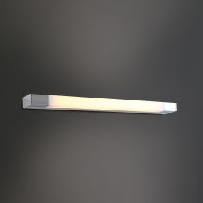 Maxlight Ren - wandverlichting - 41 x 7 x 4 cm - IP44 - geborsteld metaal en chroom
