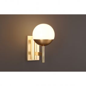 Maxlight Dallas - wandverlichting - 14 x 22 x 26 cm - goud