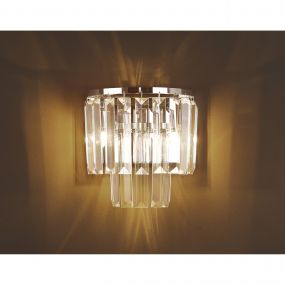 Maxlight Monaco - wandverlichting - 18 x 11 x 19 cm - chroom