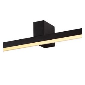 Maxlight Longbeam - spiegellamp - 90 x 7 cm - 9W LED incl. - IP54 -  zwart