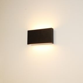 Artdelight Box - buiten wandverlichting - 17 x 9 x 4 cm - 2 x 6,5W dimbare LED incl. - IP54 - zwart