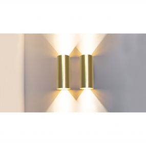 Artdelight Roulo1 - wandverlichting -  Ø 6,5 x 15,4 cm - mat goud