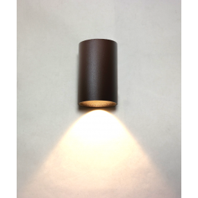 Artdelight Brody - wandlamp - Ø 7,2 x 11 cm - 4W LED incl. - IP54 - bruin