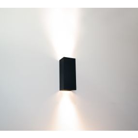 Artdelight Dante - wandverlichting - 6,7 x 6,7 x 15,4 cm - mat zwart