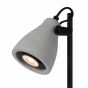 Lucide Concri LED - bureaulamp - 38 cm - 5W LED incl. - zwart en grijs