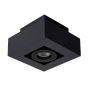 Lucide Xirax - opbouwspot 1L - 14 x 14 x 8 cm - 5W dimbare LED incl. - zwart