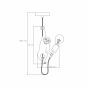 Lucide Extravaganza Chimp - hanglamp - Ø 18 x 185 cm - zwart en goud