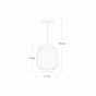 Lucide Gosse - hanglamp - Ø 19,5 x 170 cm - wit