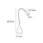 Lucide Zozy - bureaulamp - 12 x 9 x 30,5 cm - 3W dimbare LED incl. - zwart