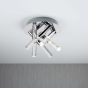 Searchlight Bubbles – plafondverlichting - Ø 22 x 18 cm - 15W LED incl. - IP44 - chroom