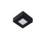 Lucide Brice-Led - plafondverlichting - 10,8 x 10,8 x 3,9 cm - 8W dimbare LED incl. - IP44 - zwart